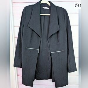 Nwot TanJay Elegant Black Women's Embroidered Coat SIZE 12